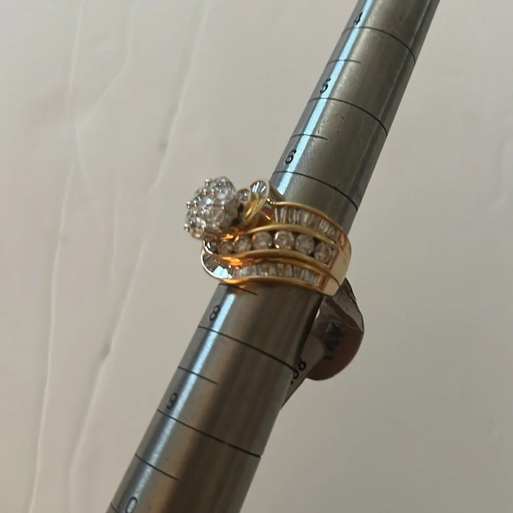 Diamond Cluster Ring 4CTTW 14K Gold Sz 7-7.5 Original Price $12,500 NEW - Picture 4 of 13